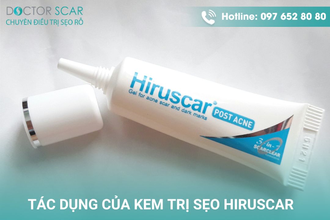 Tác dụng của gel trị sẹo rỗ hiruscar